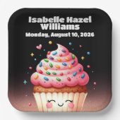Niedliche L'il Cupcake Sprinkles Kinderdusche Pappteller (Vorderseite)