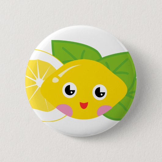 Niedliche Lil Zitrone Button (Vorderseite)