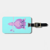 Niedliche lila Aqua-Kids Uu angepasste Gepäckmarke Gepäckanhänger (Vorderseite horizontal)