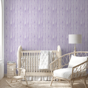 Niedliche Lila Aquarellstreifen, Kinderzimmer Kind Tapete