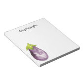 Niedliche Lila Aubergine Wasserfarbe Ernte Eggpfla Notizblock (angewinkelt)