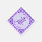 Niedliche Lila Baby-Bienengeschlecht - Neutrale Ba Serviette (Ecke)