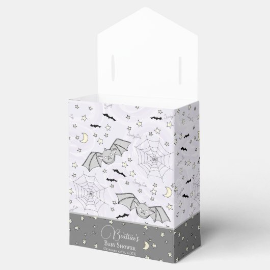 Niedliche Lila Babybats Halloween & Fall Geschenkschachtel (Geöffnet)