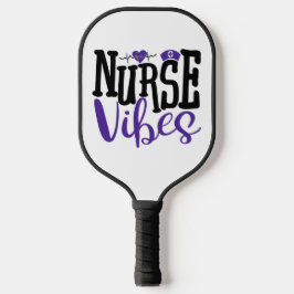 Niedliche Lila Black Nurse Vibes Medical Pickleball Schläger