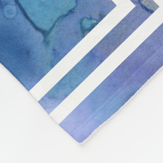 Niedliche Lila Blaue Wasserfarbe Personalisiert Gi Fleecedecke (Ecke)