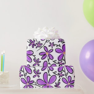 Niedliche lila Blume Geschenkpapier