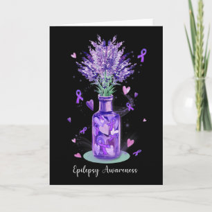 Niedliche Lila Blume Nationale Epilepsie Bewusstse Karte