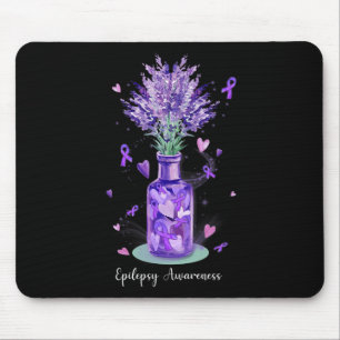 Niedliche Lila Blume Nationale Epilepsie Bewusstse Mousepad