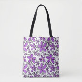 Niedliche lila Blume Tasche (Vorderseite)
