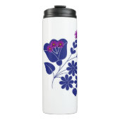 Niedliche Lila Blume Thermosbecher (Vorderseite)