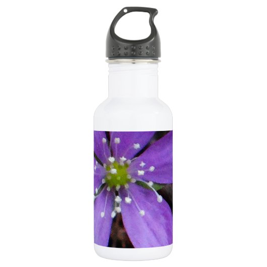 Niedliche lila Blume Trinkflasche (Vorderseite)