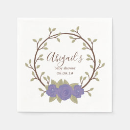 Niedliche Lila Blumenkleider Kinderdusche Serviette