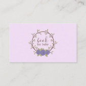 Niedliche Lila Blumenzauber Buchungsanfrage Kinder Begleitkarte (Rückseite)