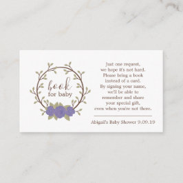 Niedliche Lila Blumenzauber Buchungsanfrage Kinder Begleitkarte