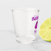 Niedliche Lila Bridesmaid Keepake-Lippenstift Schnapsglas (Links)