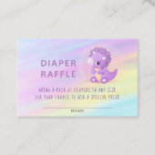 Niedliche Lila Dinosaur Babydusche Windelwanne Bu Visitenkarte (Vorderseite)