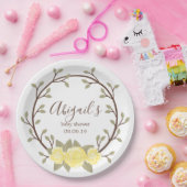 Niedliche Lila Gelbkleider-Kinderdusche Pappteller (Party)