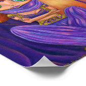 Niedliche Lila Genie Girl Doll Magie Flasche Big E Poster (Ecke)