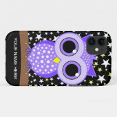 niedliche lila gepunktete Eule Case-Mate iPhone Hülle (Rückseite (Horizontal))