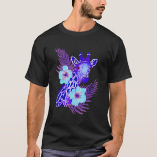 Niedliche Lila Giraffe Jungle Safari Afrikanisches T-Shirt