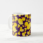 Niedliche lila Gummienten Kaffeetasse (Vorderseite Links)