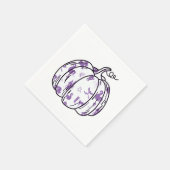 Niedliche Lila Halloween-Ikonen im Kürbiscocktail Serviette (Ecke)