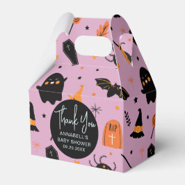 Niedliche Lila Halloween-Kinderdusche Geschenkschachtel