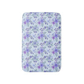 Niedliche Lila Hand Florals Bath Mat Badematte (Vorderseite Vertikal)