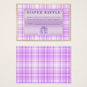 Niedliche lila Häschen"Raffle-" Baby-Dusche