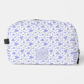 Niedliche Lila Herzen - Mit Monogramm Waschbeutel (Vorderseite)