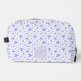 Niedliche Lila Herzen - Mit Monogramm Waschbeutel