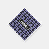 Niedliche Lila Herzen Serviette (Ecke)