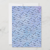 Niedliche Lila Hexe Kids Halloween Einladung (Rückseite)