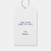 Niedliche Lila Hexe Kids Halloween Geschenkanhänger (Rückseite)