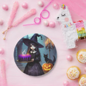 Niedliche, Lila Hexe zum Geburtstag, gotisches The Pappteller (Party)