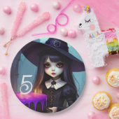 Niedliche, Lila Hexe zum Geburtstag, gotisches The Pappteller (Party)