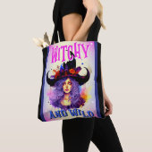 Niedliche Lila Hexengebäcktasche Tasche (Von Nahem)