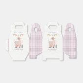 Niedliche Lila Karierte Cactus Boho Llama Babydusc Geschenkschachtel (Ungefaltet)