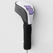 niedliche lila Katze Golf Headcover (angewinkelt)