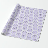Niedliche Lila Katzen Muster - Lilac Geschenkpapier (Ungerollt)