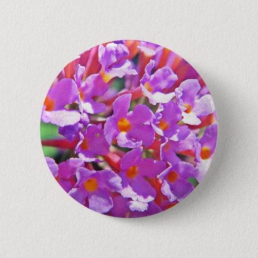 Niedliche lila kleine Blume Button (Vorderseite)