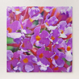 Niedliche lila kleine Blume Puzzle