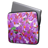 Niedliche Lila kleine Blume zentriert Jar Candle Laptopschutzhülle (Vorderseite Links)