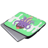 Niedliche lila Krake der kawaii Eiscreme Laptopschutzhülle (Vorne Knopf)