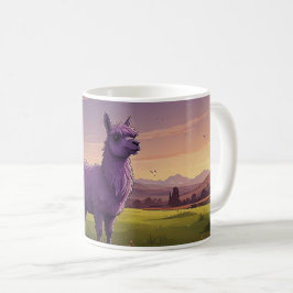 niedliche lila Lama-Babykaffee-Tasse Kaffeetasse