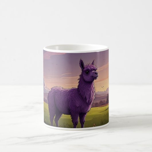 niedliche lila Lama-Babykaffee-Tasse Kaffeetasse (Mittel)