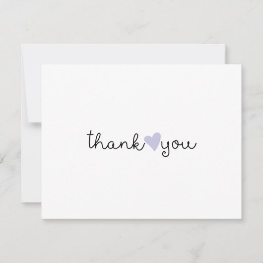 Niedliche Lila Lavender Herzlichen Dank Dankeskarte (Vorderseite)