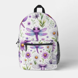 Niedliche Lila Libelle Bedruckter Rucksack