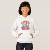Niedliche Lila Mädchen Unicorn Rainbow Individuell Hoodie (Vorne ganz)