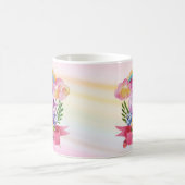 Niedliche Lila Mädchen Unicorn Rainbow Individuell Kaffeetasse (Mittel)